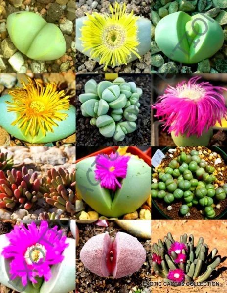 Exotic Argyroderma Mix Succulent Cactus Mixed Living Stones Rocks Seed 20 Seeds
