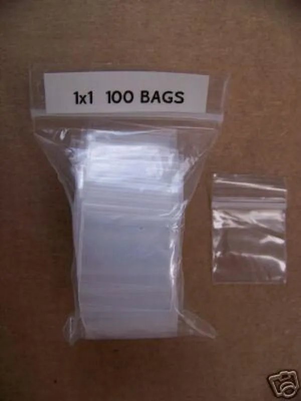 Hot Plastic Bag 1X1 Nini Zip Lock Clear Small Item Poly 100