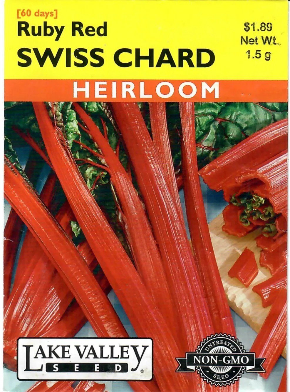 Swiss Chard Ruby Red Heirloom Vegetable Seeds Non-Gmo