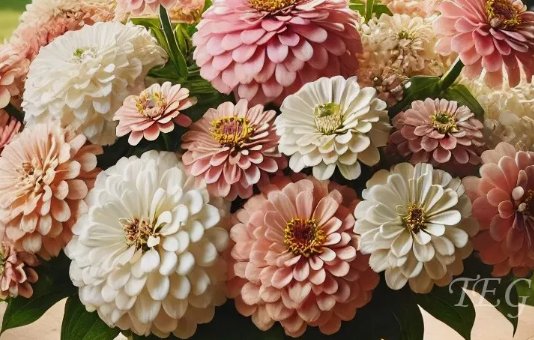 Blushing Bride Pastel Mix Zinnia Flower 50 Seeds Vegetable Flower Herb Garden