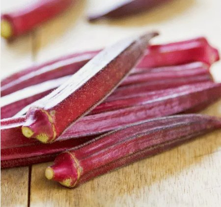 Red Burgundy Okra Vegetable Heirloom Non Gmo 50 Seeds for Garden Planting