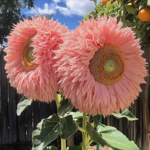 Rare Pink Giant Teddy Bear Sunflower Vegetable Heirloom 50 Seeds Garden Planting