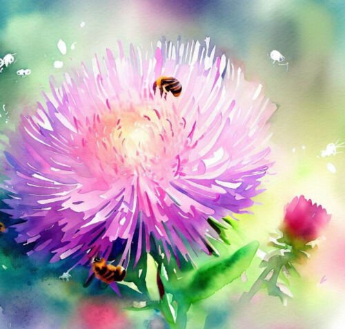Callistephus Chinensis Aster China 'Powder Puff' Flower Seeds Elegant Blooms Easy to Grow