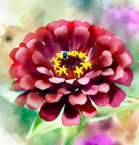 Zinnia Elegans Zinnia Burgundy Meteor Flower Seeds Delicate Blooms Easy to Grow