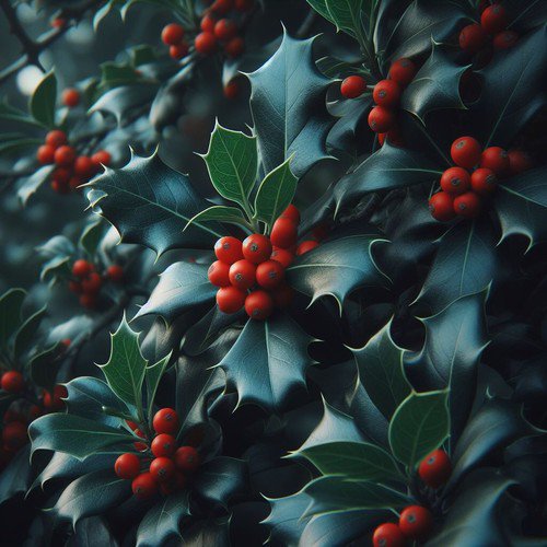 Ilex Opaca American Holly Tree Seeds Evergreen Foliage Bright Red Berries Easy to Grow