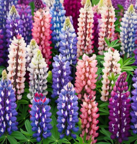Lupinus Polyphyllus Russell Lupine Flower Seeds Vibrant Colors Unique Blooms Easy to Grow