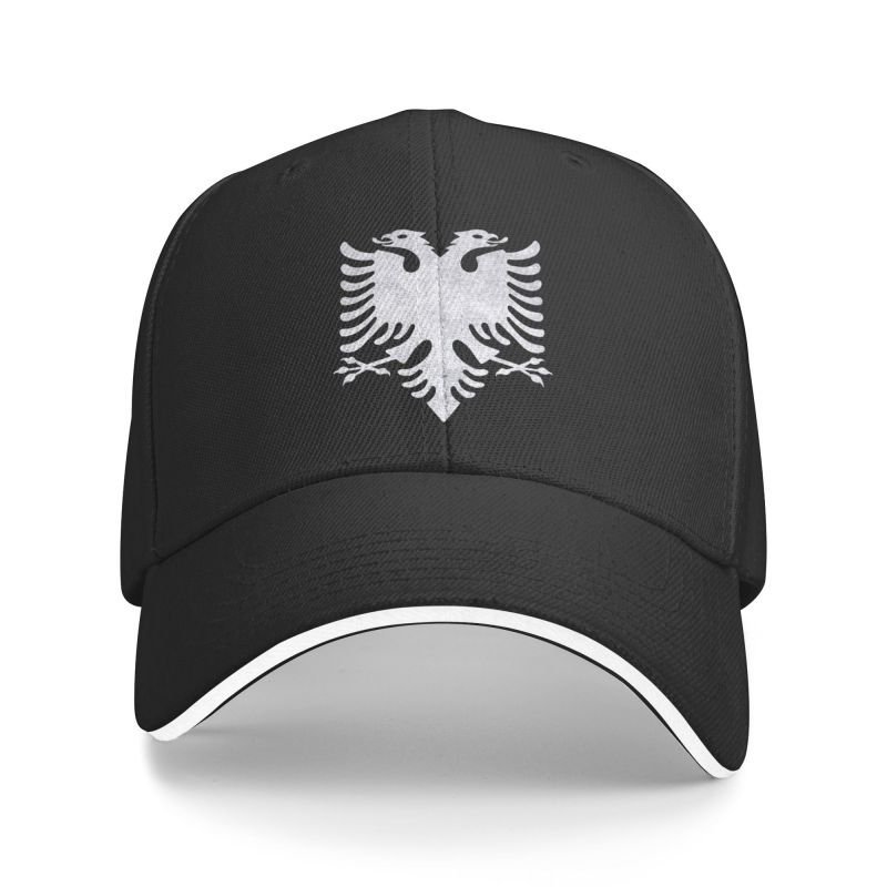 Distressed Albanian Double Eagle Head Crest Baseball Cap Proud Of ...