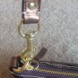 authentic COACH signature brown hobo stripe handbag