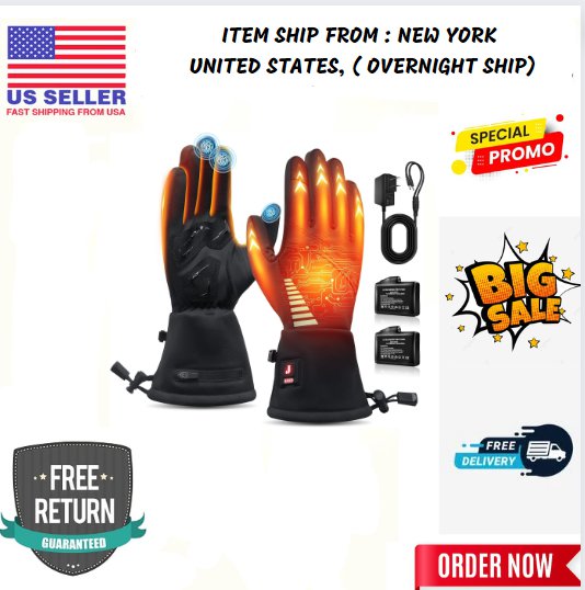 Heated Glove Liners for Men Women, Rechargeable Electric Battery Heating