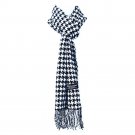 Houndstooth White Black Mens Womens Wool Scarf Scotland Made Scarves Winter 100% Cashmere