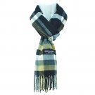 Plaid Black Yellow Mens Womens Wool Scarf Scotland Made Scarves Winter 100% Cashmere