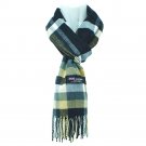 Plaid Black Yellow Mens Womens Wool Scarf Scotland Made Scarves Winter 100% Cashmere