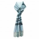 Plaid Lavender Black Mens Womens Wool Scarf Scotland Made Scarves Winter 100% Cashmere