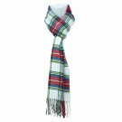 Plaid White Red Mens Womens Wool Scarf Scotland Made Scarves Winter 100% Cashmere