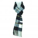 Plaid Black Yellow Mens Womens Wool Scarf Scotland Made Scarves Winter 100% Cashmere