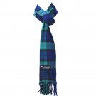 Stewart Green Blue Mens Womens Wool Scarf Scotland Made Scarves Winter 100% Cashmere