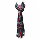 Stewart Gray Black Mens Womens Wool Scarf Scotland Made Scarves Winter 100% Cashmere