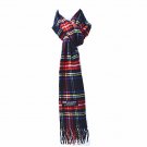 Stewart Black Red Mens Womens Wool Scarf Scotland Made Scarves Winter 100% Cashmere