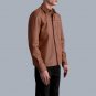 Handmade Men's Genuine Soft Leather Shirt | Lightweight Button Up Overshirt