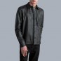 Handmade Men's Genuine Soft Leather Shirt | Lightweight Button Up Overshirt