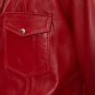 Men's Red Real Leather Western Shirt | Slim Fit Button Up Handmade Top