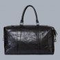 Handcrafted Full Grain Leather Duffle Bag | Black Travel Weekender Carry On