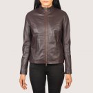 Handmade Genuine Women Leather Moto Biker Jacket | Minimalist Cafe Racer Outerwear | Gift For Her