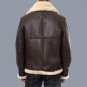 Resident Evil Leon Kennedy Brown Leather Shearling Jacket | RE4 Cosplay Costume Coat