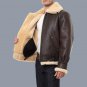 Resident Evil Leon Kennedy Brown Leather Shearling Jacket | RE4 Cosplay Costume Coat