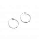 Simple Geometry Tiny Circle 925 Sterling Silver Hoop Earrings_1