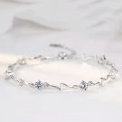 Stars Half Bangle Simple Ins Double Layer Hand Bead Chain Jewelry For Women Charm Bracelet Silver Co