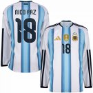 Argentina Home Long Sleeve Nico Paz 18 2026-2027 Argentina Home Long Sleeve Nico Paz 18 2026-2027