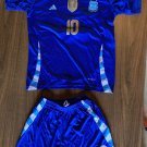 Messi #10 Kids Argentina Soccer Uniform   And Short Set Youth