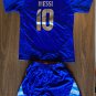 Messi #10 Kids Argentina Soccer Uniform   And Short Set Youth