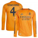 4 Sergio Ramos Real Madrid 2024 25 Away Long Sleeve Player – Orange 4 Sergio Ramos Real Madrid 2024 25 Away Long Sleeve Player – Orange