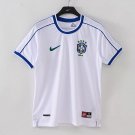1998 Brazil White Retro Soccer