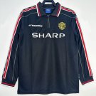 1998-1999 Man Utd Black Long Sleeve Retro Soccer