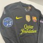2011 12 Black Barcelona Away Retro  Messi #10 Long Sleeve Vintage Iconic