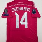 2014 15 Real Madrid Retro Away Pink  Chicharito #14 Vintage Iconic Pink