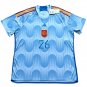 2022 23 Spain Away  #26 Pedri  World Cup Soccer Kit