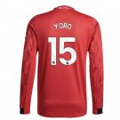 2025-2026 Man Utd Long Sleeve Home  Yoro 15