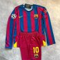 Barcelona home 2006 Retro set kids Ronaldinho 10