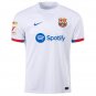 Barcelona Lamine Yamal Away  w  La Liga Champions Patches 23 24 (White Royal Blue)