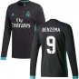 BENZEMA #9 Real Madrid CF Away Long Sleeve  2017 18 Adults