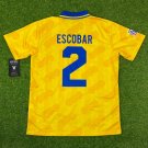 Colombia Camisa Amarilla de Replica de Futbol Retro, 1994 (Tallaje Americano) Colombia Camisa Amarilla de Replica de Futbol Retro, 1994 (Tallaje Americano)