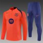 Player Version 2025 26 Barcelona Tracksuits Orange Thailand Soccer Uniform