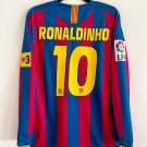 Ronaldinho Barcelona 2005 06 Football Long Sleeve Retro Soccer NWT Ronaldinho Barcelona 2005 06 Football Long Sleeve Retro Soccer NWT