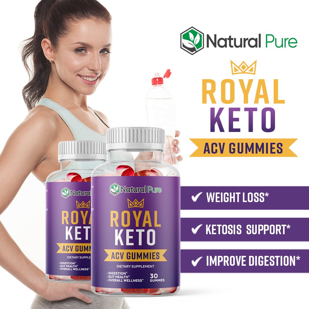 2 Pack Royal Life Keto ACV Gummies 1000mg Apple Cider Vinegar