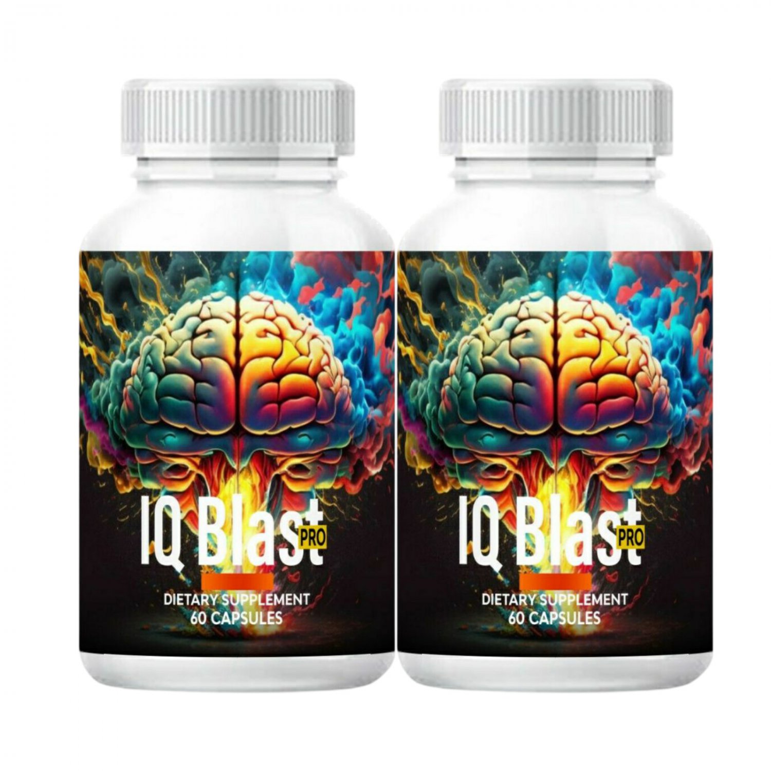2 Pack IQ Blast Pro Brain Supplement for Brain Fog and Memory Loss - 120 Capsules