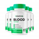 5 Pack Zempoza Blood Support Capsules Natural Dietary Supplement - 300 Capsules